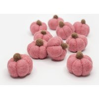 Raspberry Pink Felt Pumpkins Rustic Fall Decor, Halloween Garland | Etsy (US)