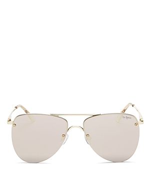 Le Specs The Prince Frameless Mirrored Aviator Sunglasses, 57mm | Bloomingdale's (US)