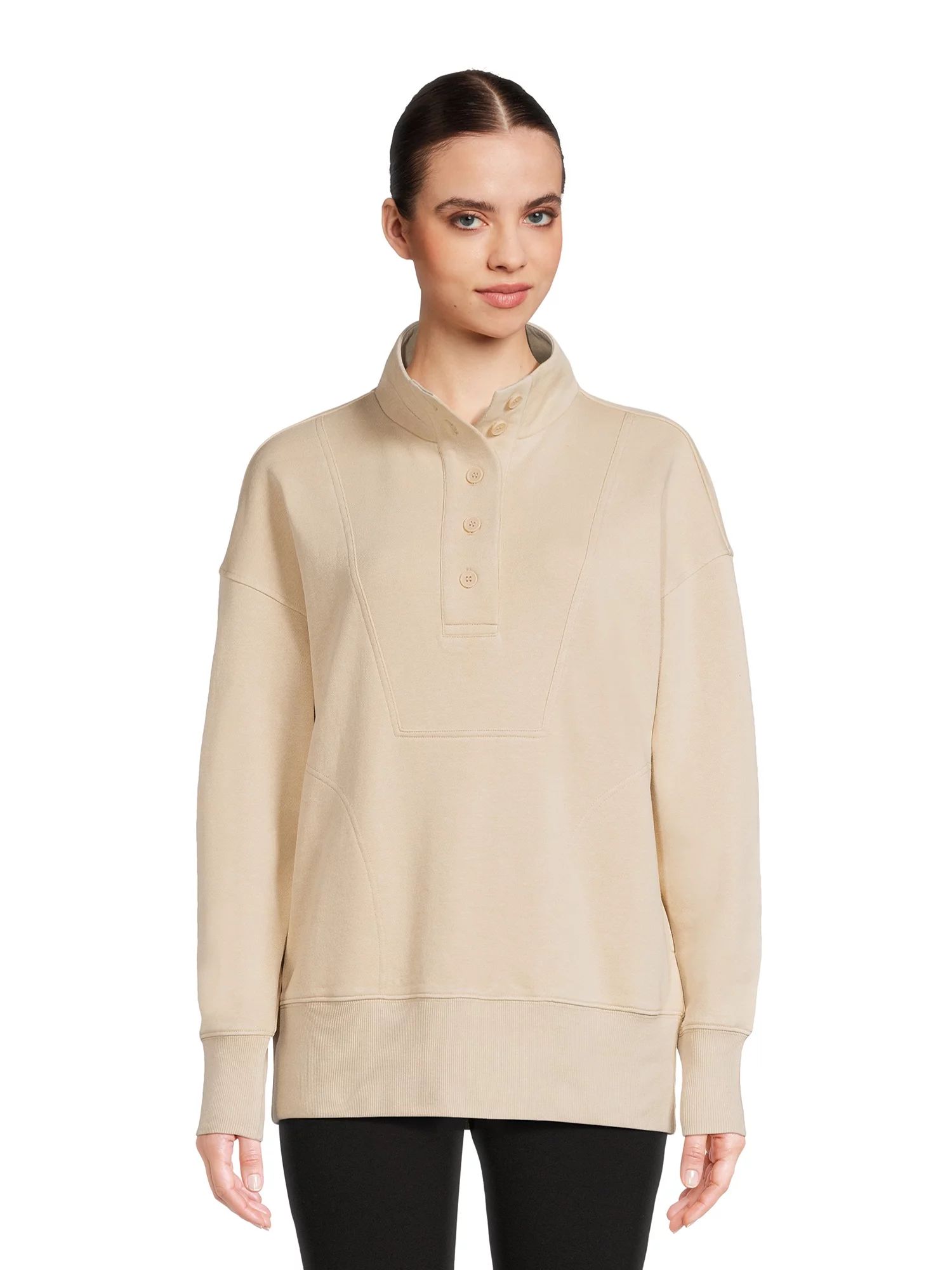 Time And Tru Women's Placket Pullover Top | Walmart (US)