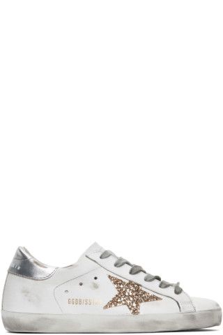SSENSE Exclusive White  & Silver Superstar Sneakers | SSENSE