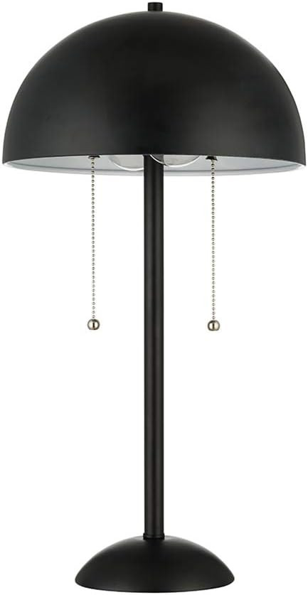 Amazon Brand – Rivet Modern Metal Dome-Shaped Table Lamp, LED Bulbs Included, 21"H, Matte Black | Amazon (US)