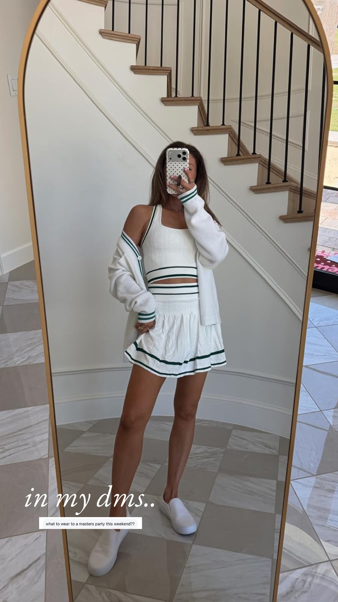 In my dms.. what to wear to a masters party!  

 #LTKootd #LTKSeasonal