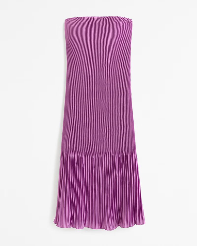 Women's The A&F Giselle Pleat Release Midi Dress | Women's Dresses & Jumpsuits | Abercrombie.com | Abercrombie & Fitch (US)