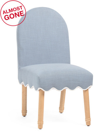 20x37 Waverly Scalloped Bottom Curved Back Dining Chair | TJ Maxx