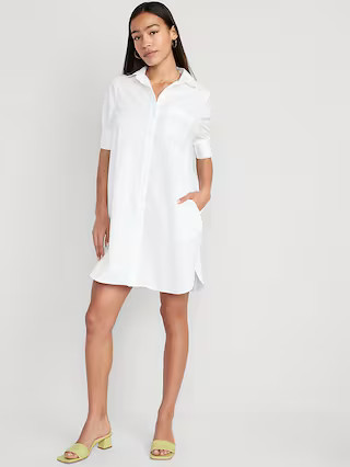 Short-Sleeve Shirt Dress | Old Navy | Old Navy (US)