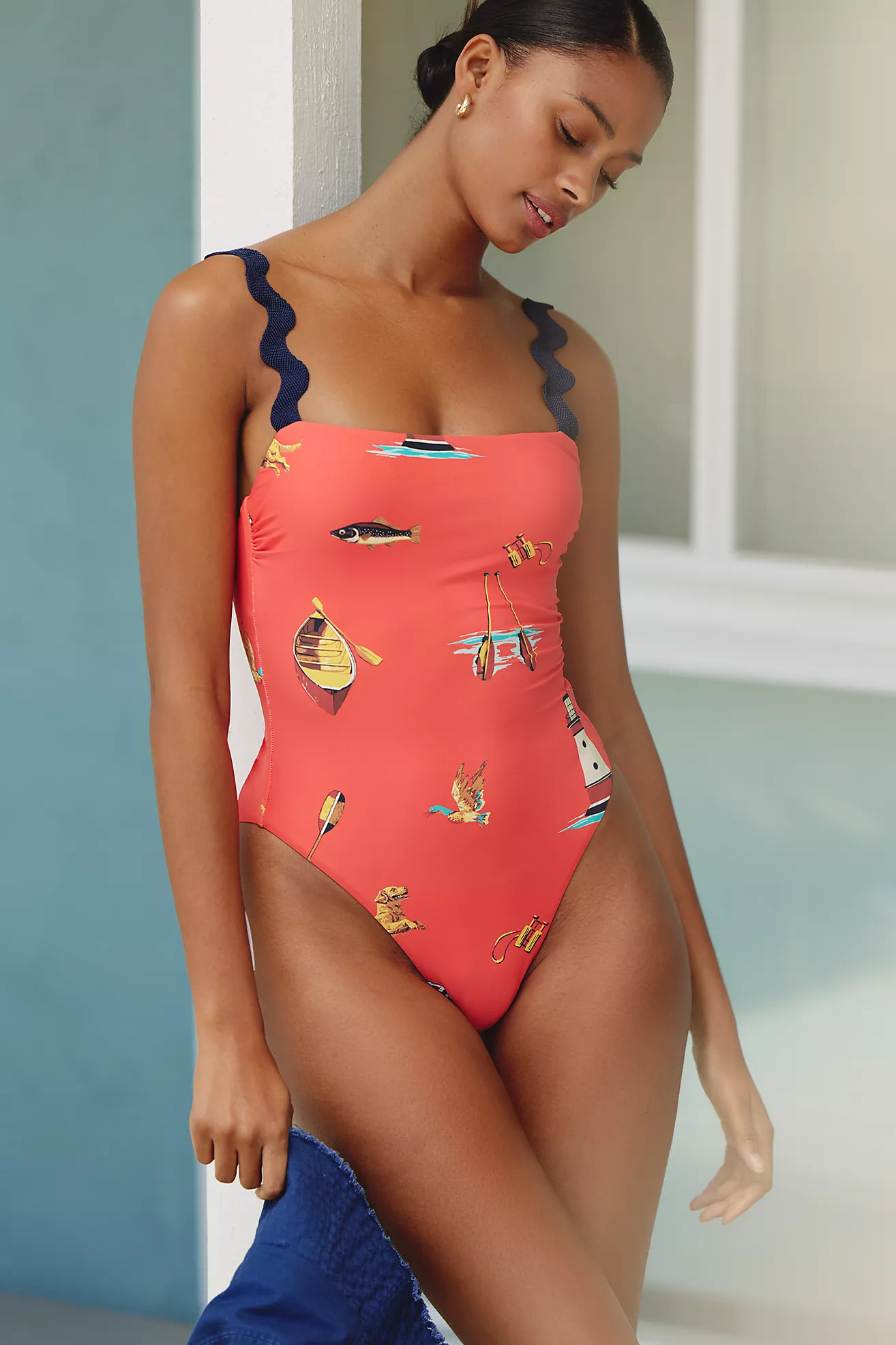Celandine Nautical Print One-Piece Swimsuit | Anthropologie (US)