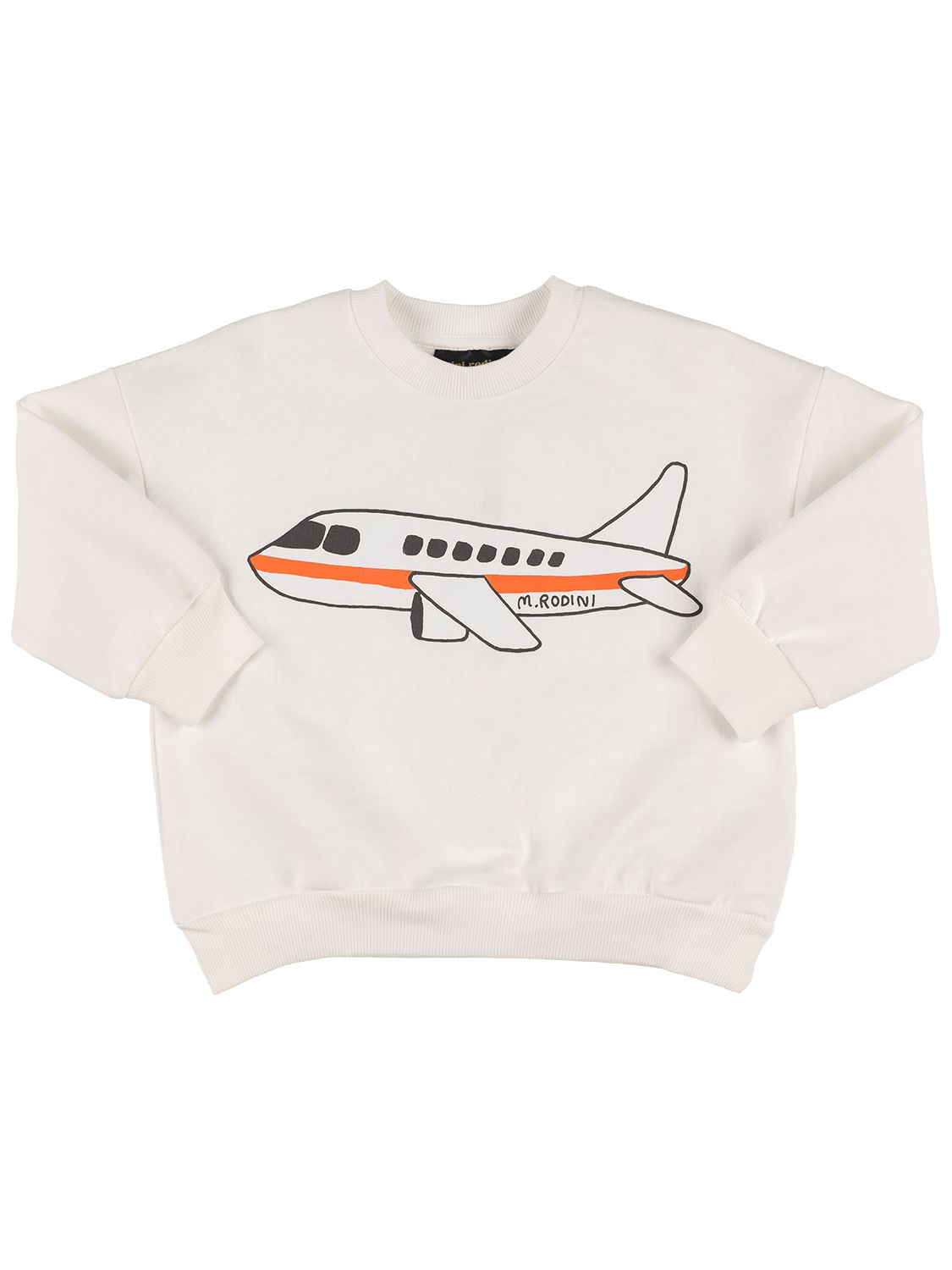 Plane Rubberized Print Cotton Sweatshirt | Luisaviaroma