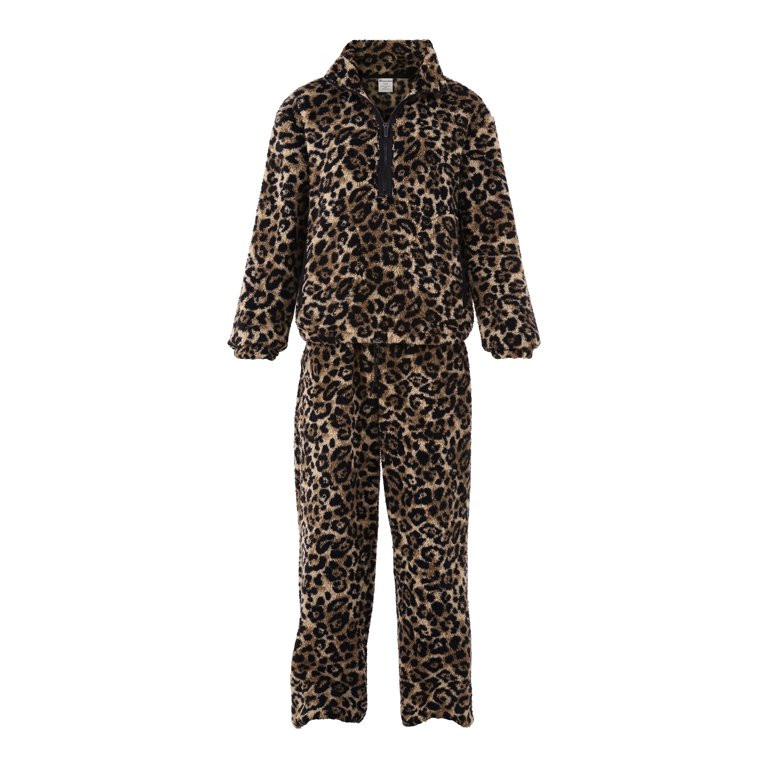 No Boundaries Plush Mock Neck Top and Pants Set, 2-Piece, Women’s - Walmart.com | Walmart (US)