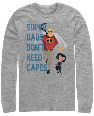 Disney Pixar Men's Incredibles Super Dads No Capes, Long Sleeve T-Shirt - Macy's | Macy's