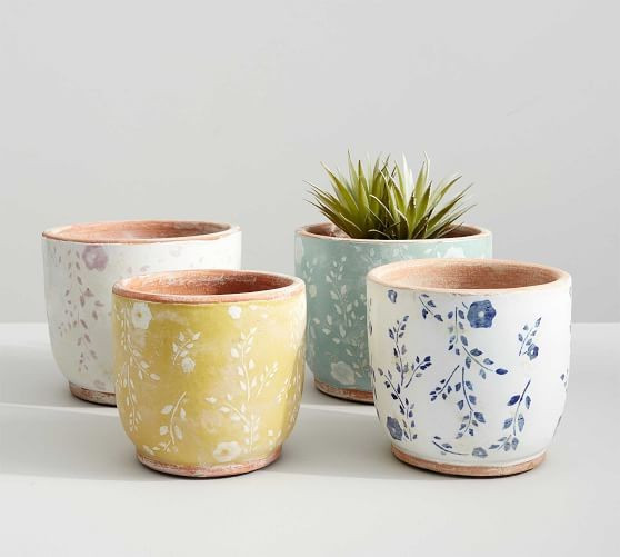 Ceramic Cachepot Collection - Floral | Pottery Barn (US)