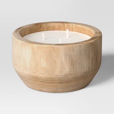 Paulownia Lemongrass and Citronella Cotton Wick Jar Candle Beige - Threshold™ | Target