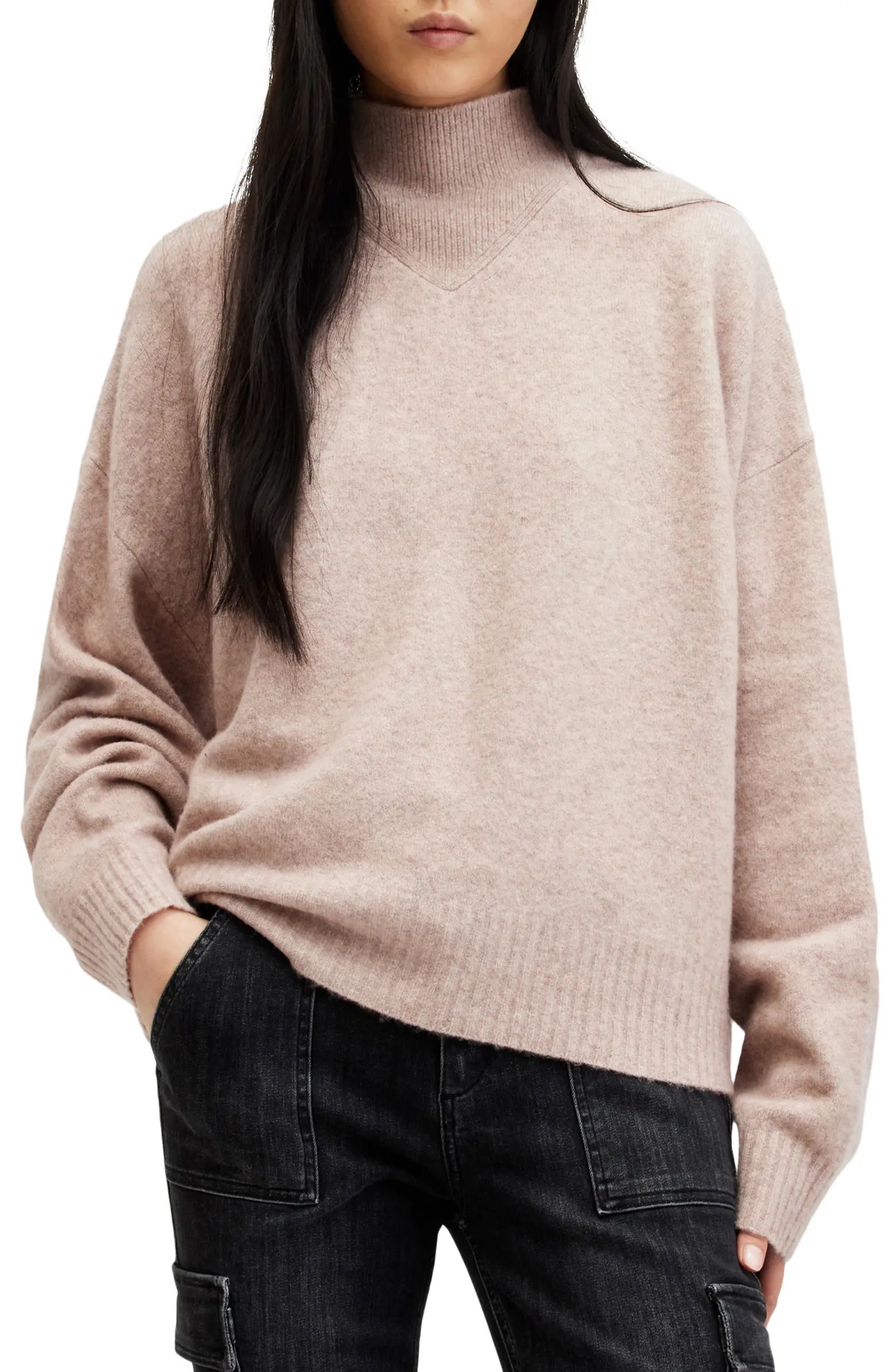 Asha Oversize Mock Neck Sweater | Nordstrom