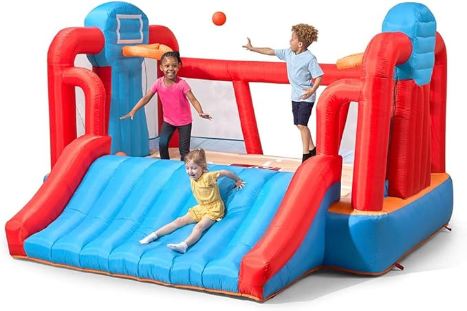 Step2 MAX Sports Full Court Basketball ‘n Slide Bouncer with Extra Heavy Duty Blower | Kids Inf... | Amazon (US)