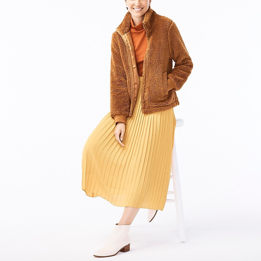 Funnelneck sherpa jacket | J.Crew Factory