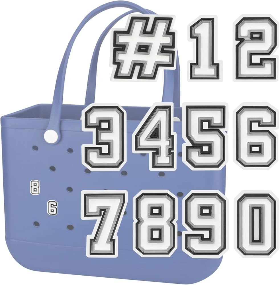 TOYORK Decoration Charms for Bogg Bag Accessories Charms,Numbers 11pcs Bag Charms for Beach Tote ... | Amazon (US)
