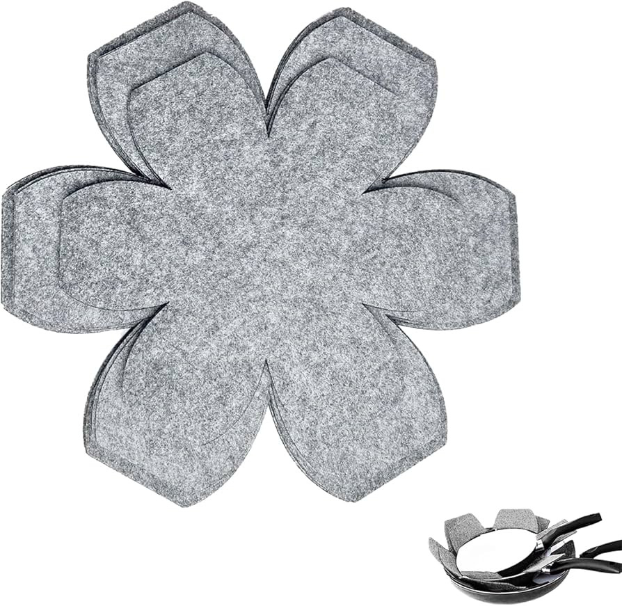 Pot and Pan Protectors, 6 Pack Pan Protectors in 3 Sizes, Pot Separator for Stacking, Anti-Slip P... | Amazon (US)