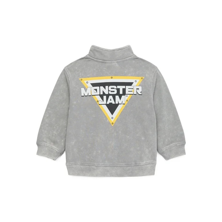 Monster Jam Toddler Boy Washed Graphic Print Zip Up Jacket, Sizes 12M-5T | Walmart (US)