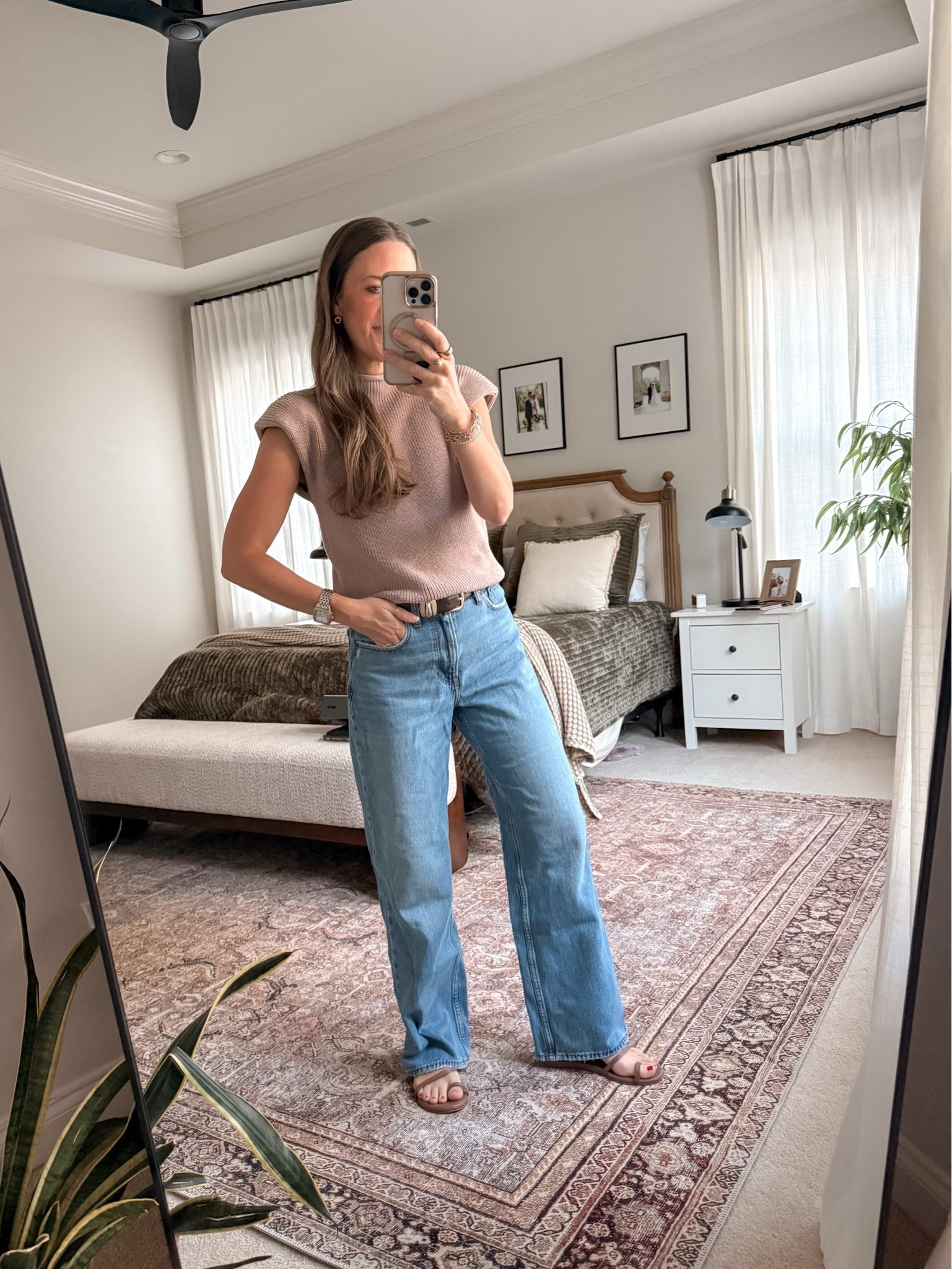 Summer-to-fall casual workwear 🤎

Amazon sweater tank + Abercrombie wide-leg jeans + TKEES sandals. An easy transitional work outfit for warm days when you’re ready for fall style.#LTKStyleTip #LTKFallStyle #LTKDenim

#LTKWorkwear #LTKSeasonal #LTKootd #LTKgrwm #LTKWorkwear
