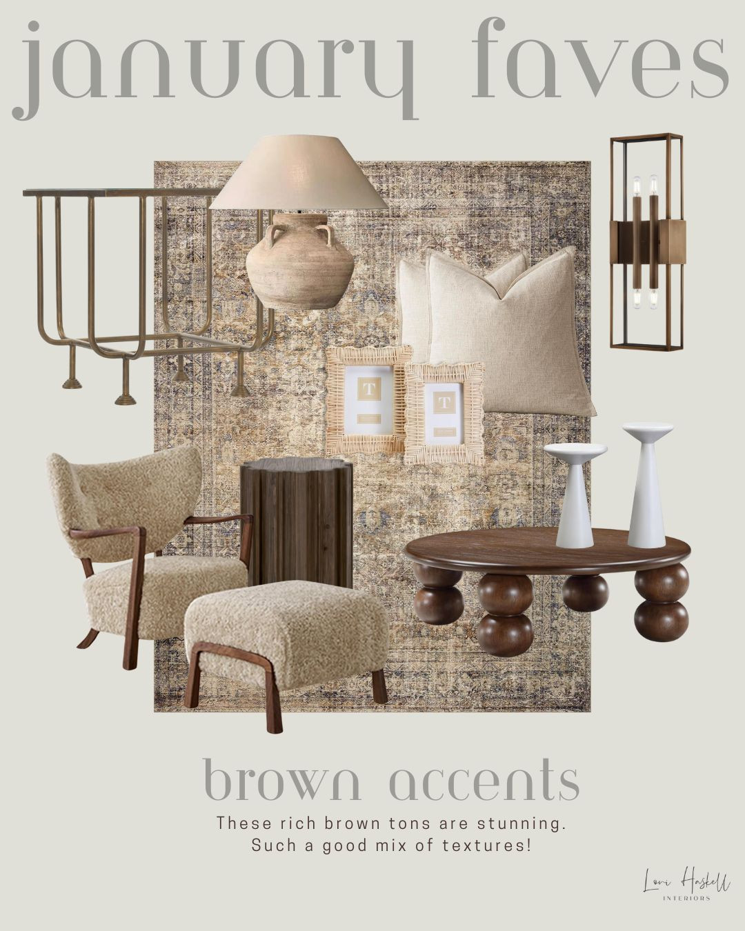 This rug is gorgeous, linking similar options. It looks so good with the rich brown tones. 

 #LTKOver40 #LTKHome #LTKStyleTip