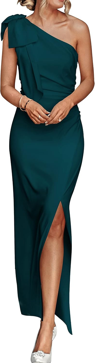 PRETTYGARDEN Women's One Shoulder Cocktail Maxi Dresses | Amazon (US)