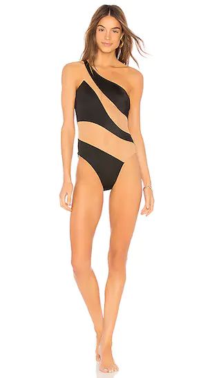 Snake Mesh Mio One Piece in Black | Revolve Clothing (Global)