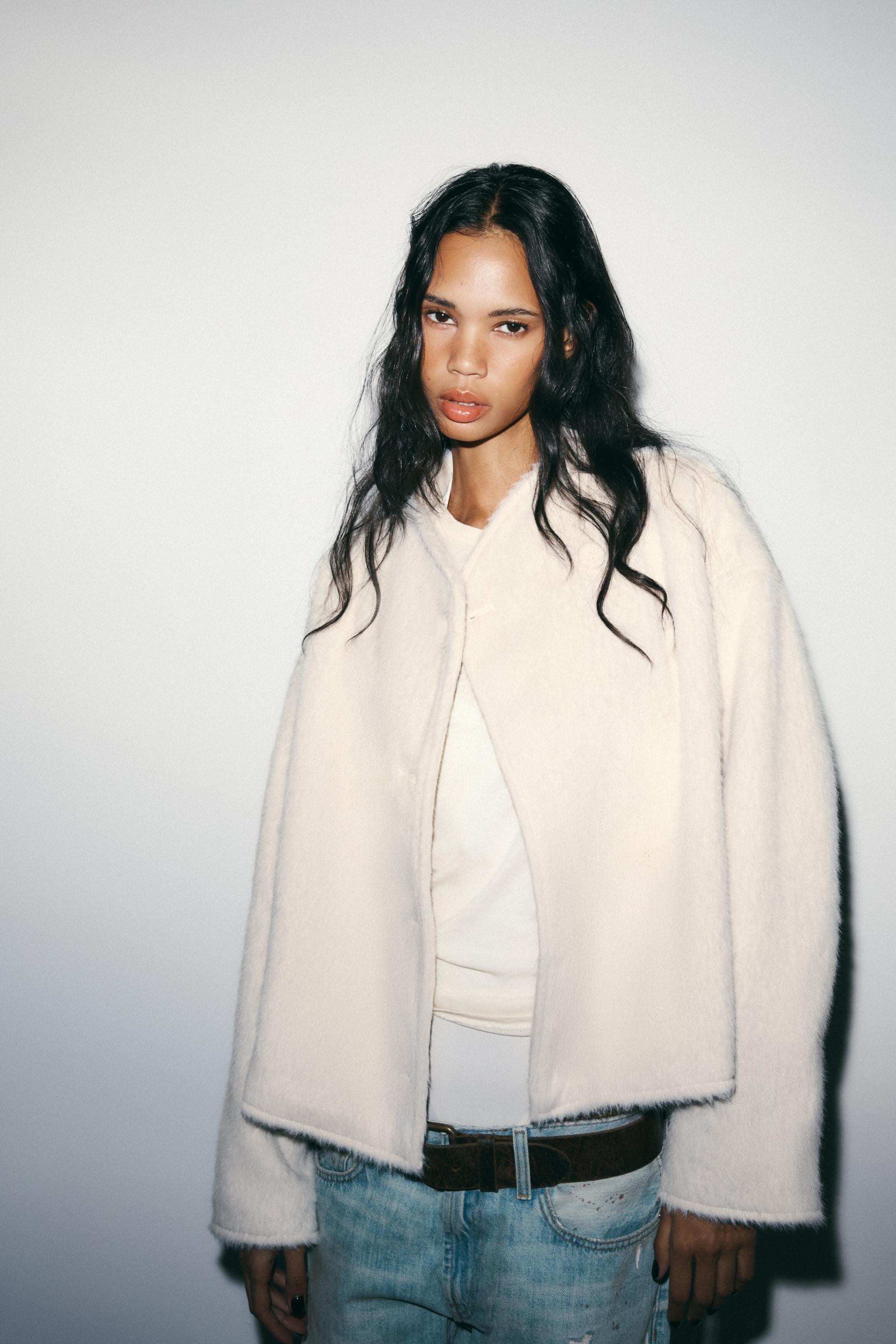 CROSSOVER FAUX FUR JACKET | Zara US