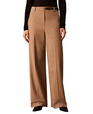 Women's Wide-Leg High-Rise Pants | Macy's
