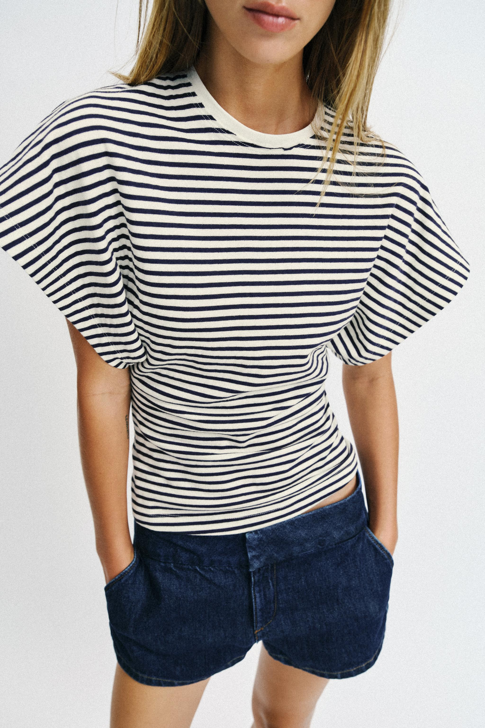 STRIPED SLIM FIT T-SHIRT | Zara UK