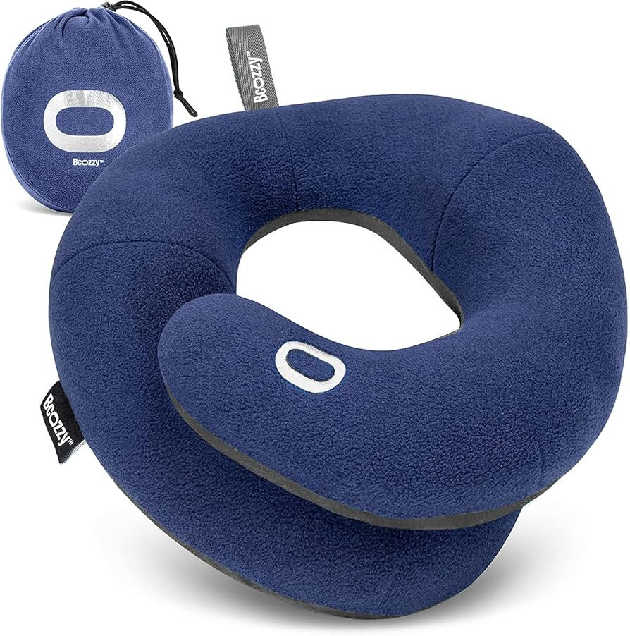 BCOZZY Travel Neck Pillow for Airplane – Patented Double Support for Head, Neck, and Chin. Best... | Amazon (US)