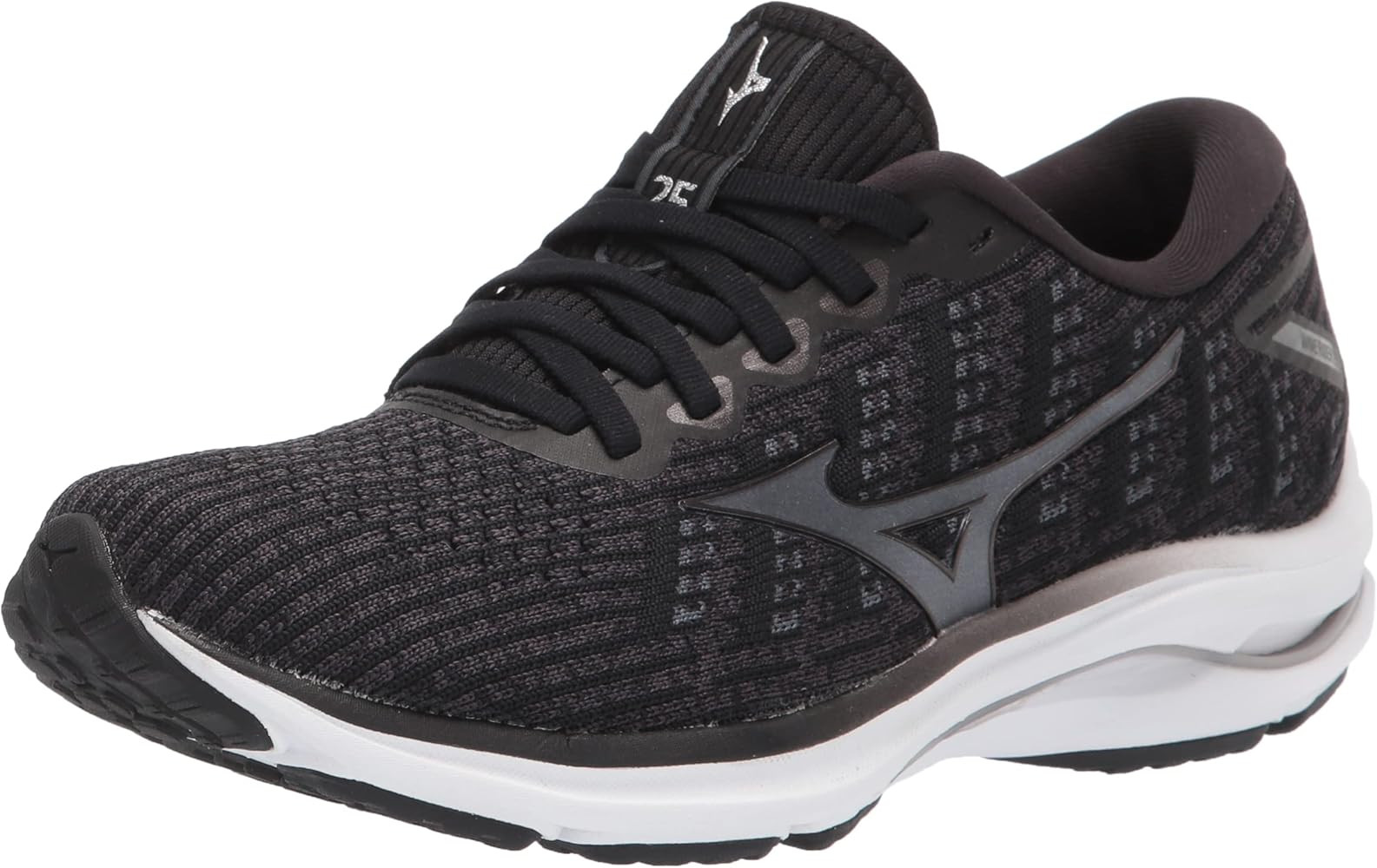 Mizuno womens Wave Rider 25 Running Shoe, Black/Onyx, 8 US | Amazon (US)