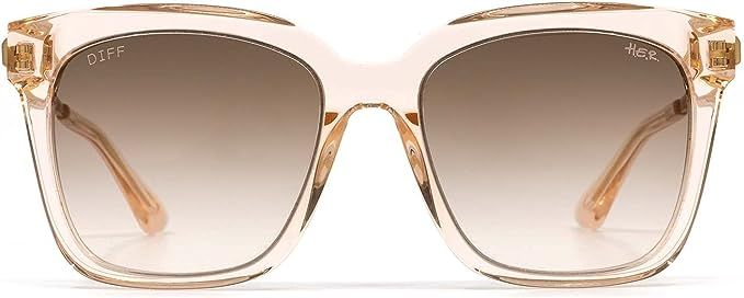 H.E.R. x DIFF - Bella - Designer Square Sunglasses for Women - 100% UVA/UVB | Amazon (US)