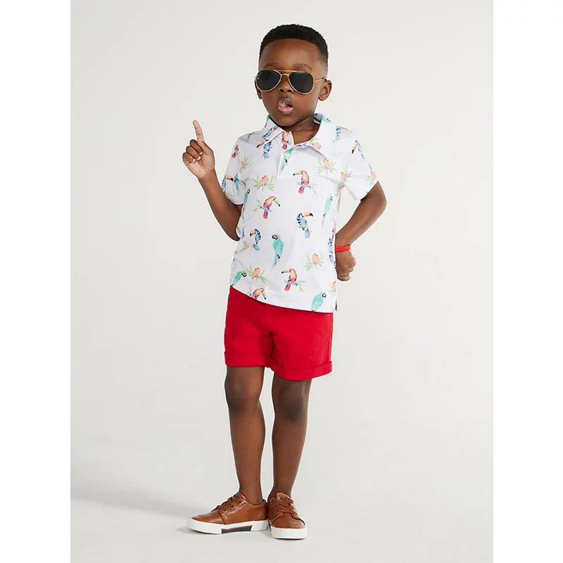 Chubbies Toddler Boys' Dude Where's Macaw Polo Shirt White, 4 Toddler - Men's Athletic Performance T | Academy Sports + Outdoors