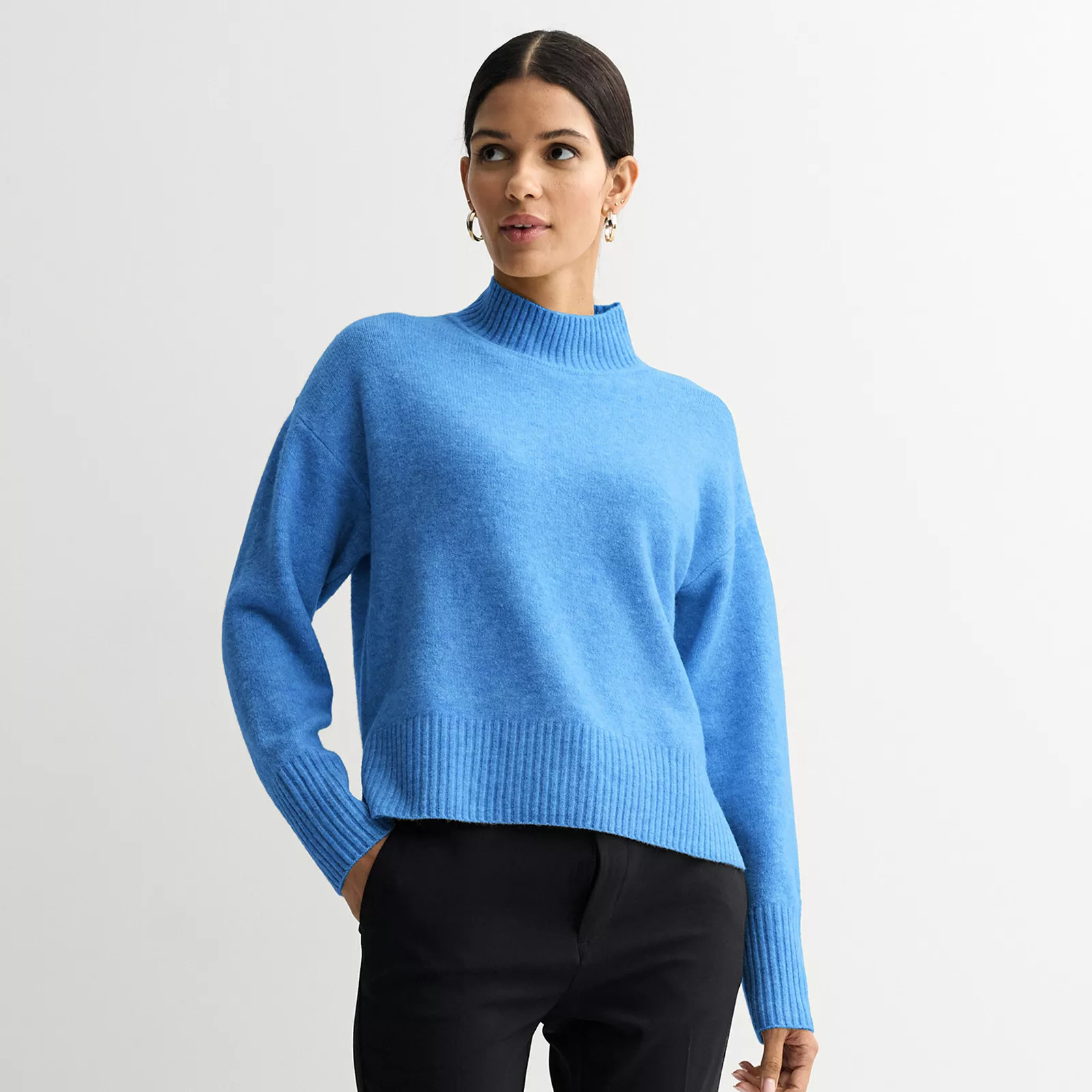 Women's Nine West Midweight Mockneck Pullover Sweater | Kohl's