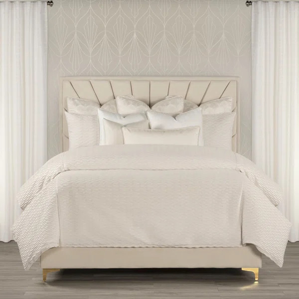 Pleated Velvet Wave Duvet Cover & Insert Set | Wayfair North America