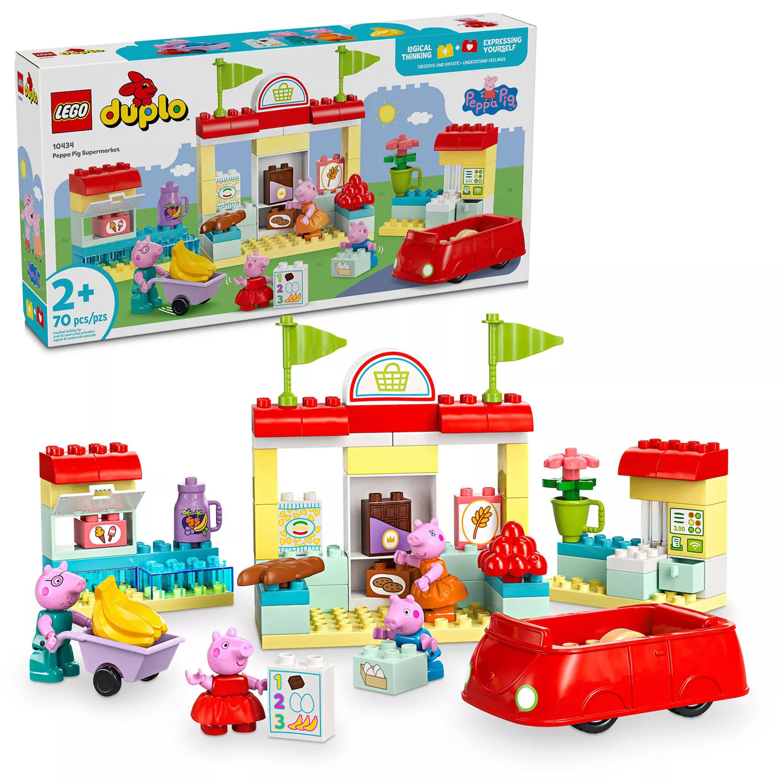 LEGO DUPLO Peppa Pig Supermarket 10434 Building Kit (70 pieces), Multi | Kohl's