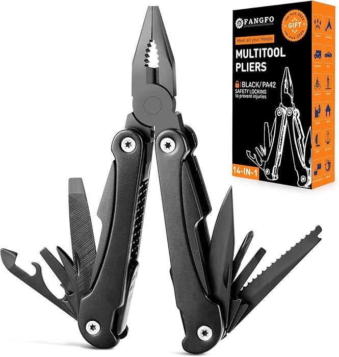 14 IN 1 Multitool Pliers with Pocket Clip, Portable Pocket Knife Camping Tool - Needle Nose Plier... | Amazon (US)