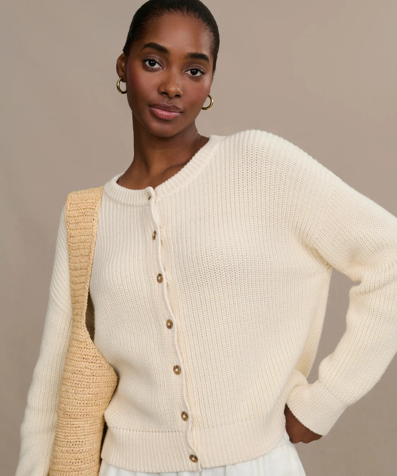 Jenni Kayne Women's Cotton Hayes Crewneck Top Cardigan Sweater Size X-Small | Jenni Kayne