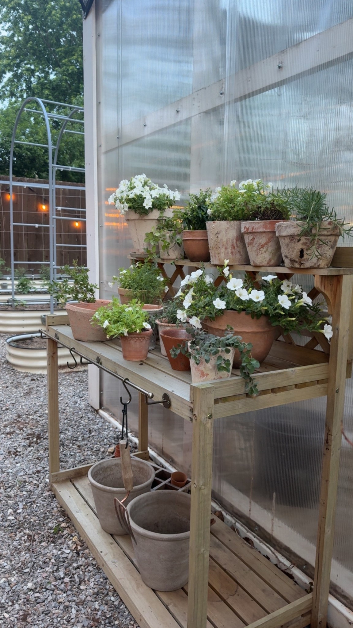 A lot of my planters are the cheap terracotta ones from Lowe’s and I use garden lime to age them. Just mix it with water and paint it on in layers. Lightly sand. Seal with a matte clear spray!! Linking my other terra cotta planters here as well and some similar potting benches and a similar rail from Amazon 

#LTKHome #LTKSeasonal