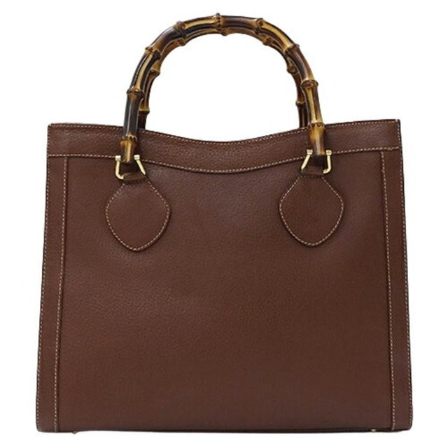 Pre-Owned GUCCI Bag Women's Tote Handbag Bamboo Leather Brown 002 2615 0260 (Fair) | Walmart (US)