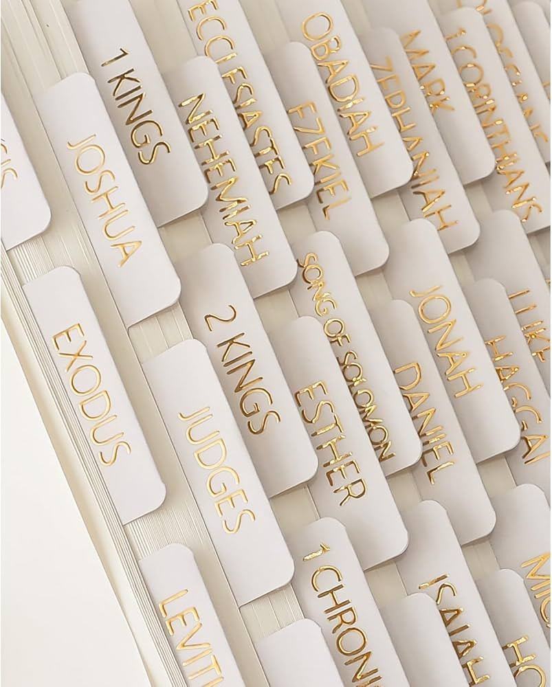 ZIEYOMI- Laminated Bible Tabs for Women and Men, Bible Study Journaling Supplies, Large Print Bib... | Amazon (US)