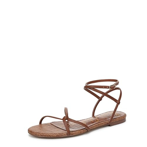 Sam Edelman Women's Ellina Flat Sandal, Rich Cognac, 6.5 Medium | Amazon (US)