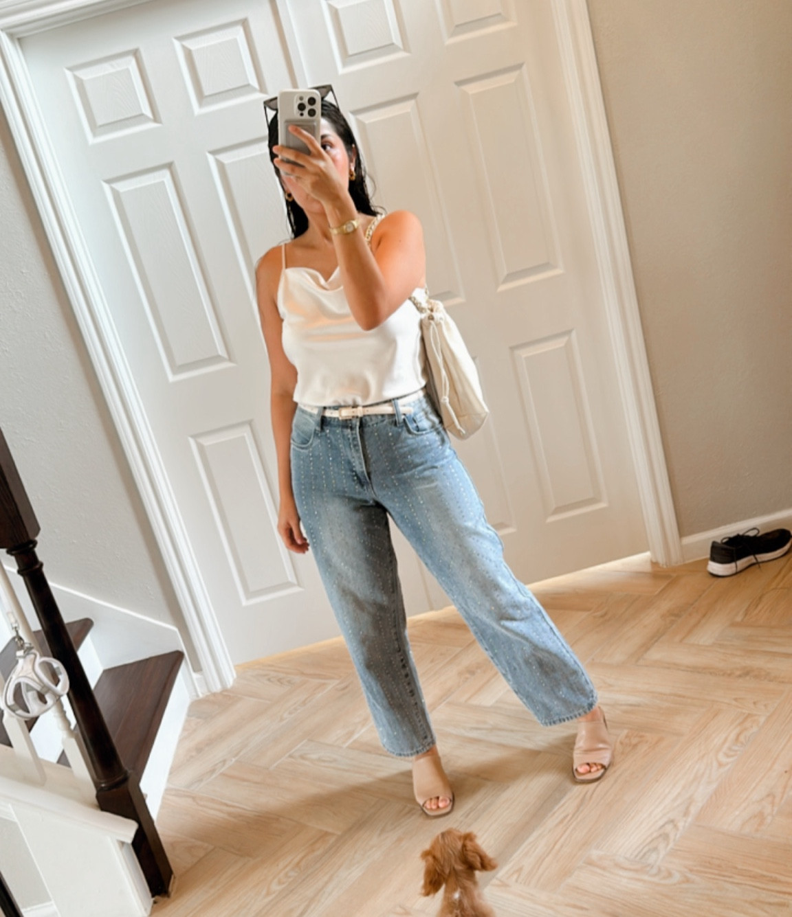 Embellished jeans fit