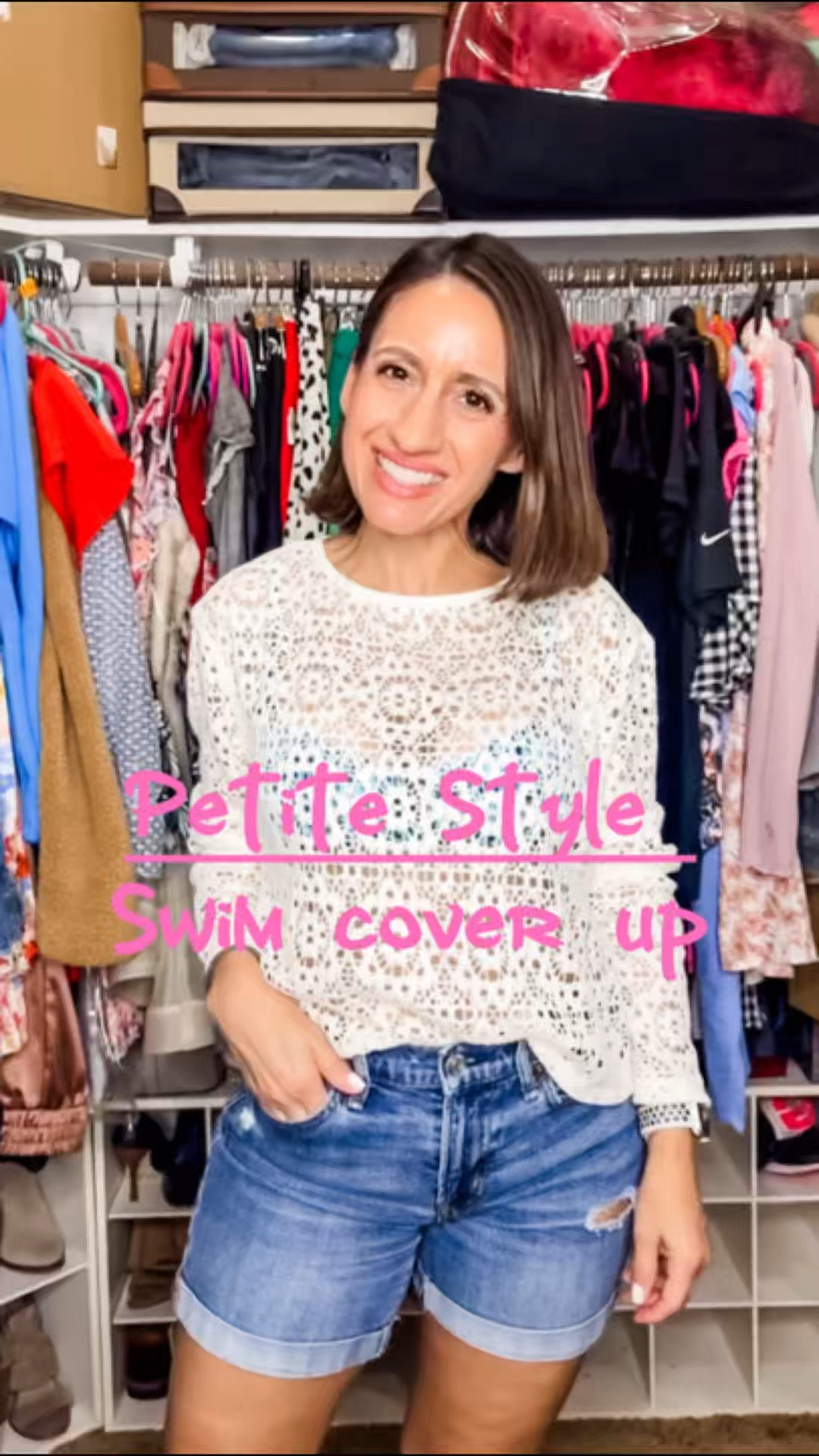 Swim coverup and the a cute bikini that is c-section scar friendly. 
Petite style 
Summer swim outfit

#LTKOver40 #LTKSeasonal #LTKSwim