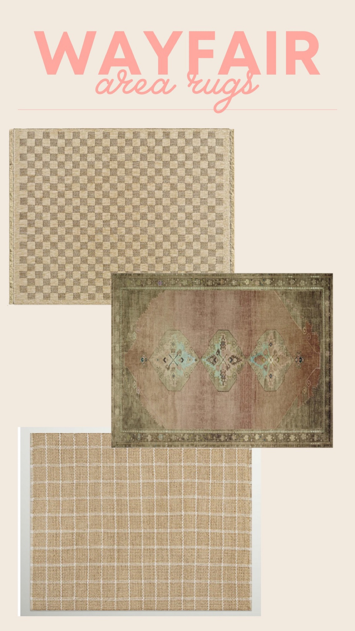 Wayfair area rugs 
Organic boho desert area rugs 


#LTKhome #LTKU