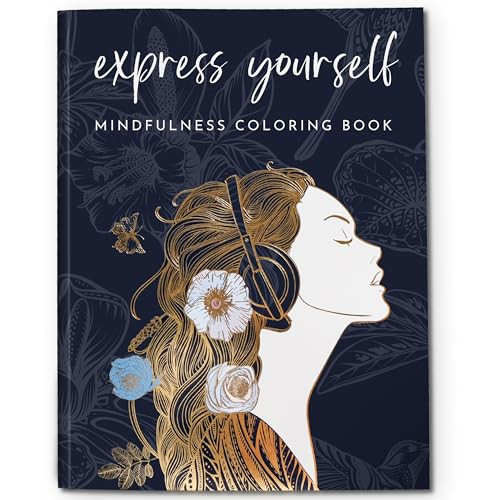 RYVE Adult Coloring Book for Women - Mindfulness Coloring Book with Personal Growth Prompts - Coloring Book for Adults Relaxation, Coloring Book Adult, Mindfulness Gifts, Relaxation Gifts for Women | Amazon (US)