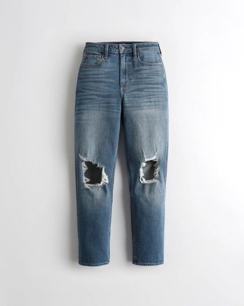 Ultra High-Rise Mom Jeans | Hollister (US)