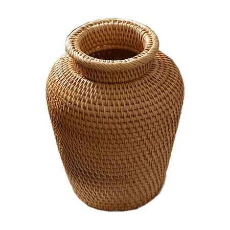 High Wicker Vase Basket Vase Tall Flower Vase for Home Decor Rustic Farmhouse Country for Pampas Gra | Walmart (US)