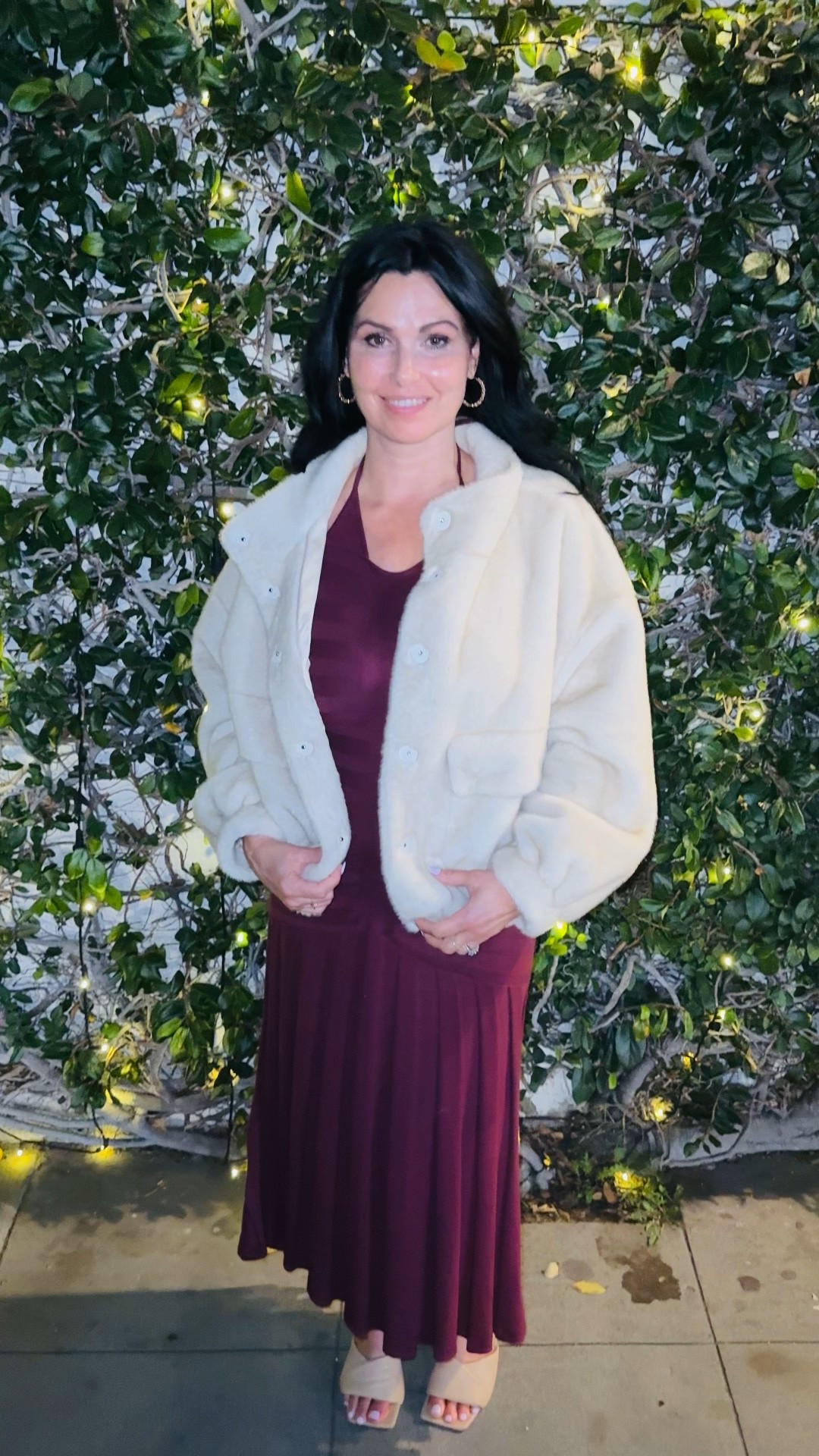 Date Night Outfit! 🌹

I ♥️ this red dress. This is a beautiful date night outfit.

I paired it with a cute faux fur jacket and nude heals, black boots would look good too. .
#datenightoutfit #maxidress #reddress #marneystidbits #burgundydress

#LTKdayinmylife #LTKootd