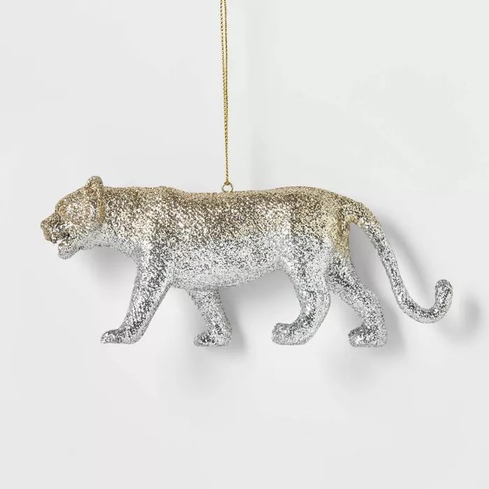 Glitter Safari Jungle Cheetah Christmas Tree Ornament - Wondershop™ | Target