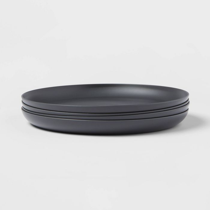 10" 4pk Plastic Dinner Plates Gray - Made By Design™ | Target